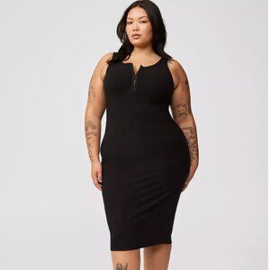 Torrid Midi Super Soft Rib Hook Eye Tank Dress
